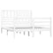 vidaXL Bed Frame without Mattress White Solid Wood 160x200 cm