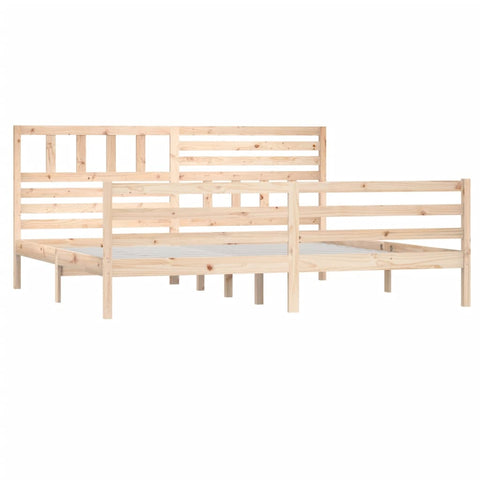 vidaXL Bed Frame without Mattress 180x200 cm Super King Super King Size Solid Wood