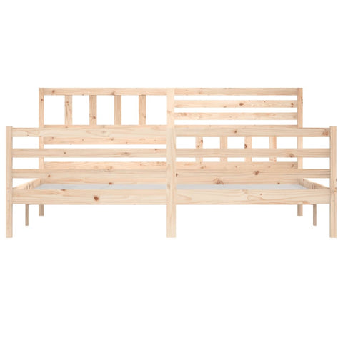 vidaXL Bed Frame without Mattress 180x200 cm Super King Super King Size Solid Wood