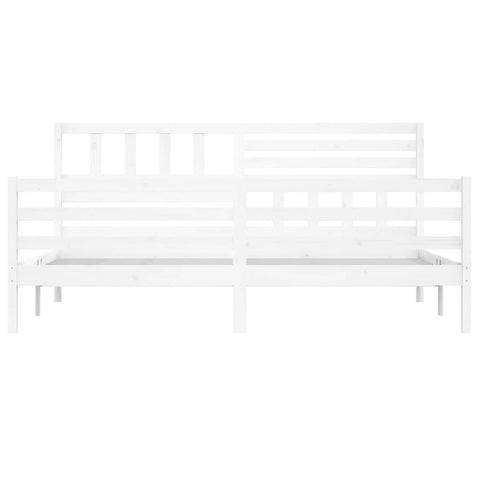 vidaXL Bed Frame without Mattress White Solid Wood 200x200 cm