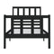 vidaXL Bed Frame without Mattress Black Small Single Solid Wood