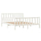 3101134 vidaXL Bed Frame without Mattress White Solid Wood 140x190 cm (810063+814145)