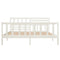 3101134 vidaXL Bed Frame without Mattress White Solid Wood 140x190 cm (810063+814145)