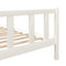 3101134 vidaXL Bed Frame without Mattress White Solid Wood 140x190 cm (810063+814145)