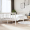 3101134 vidaXL Bed Frame without Mattress White Solid Wood 140x190 cm (810063+814145)