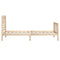 3101138 vidaXL Bed Frame without Mattress Solid Wood 90x200 cm (810067+814124)