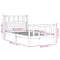 3101138 vidaXL Bed Frame without Mattress Solid Wood 90x200 cm (810067+814124)