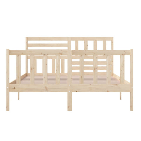 3101153 vidaXL Bed Frame without Mattress Solid Wood 140x200 cm (810082+814144)