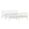 3101174 vidaXL Bed Frame without Mattress White Solid Wood 200x200 cm (810103+814165)