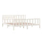 3101174 vidaXL Bed Frame without Mattress White Solid Wood 200x200 cm (810103+814165)