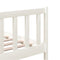 3101174 vidaXL Bed Frame without Mattress White Solid Wood 200x200 cm (810103+814165)