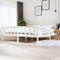 3101174 vidaXL Bed Frame without Mattress White Solid Wood 200x200 cm (810103+814165)