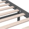 3101175 vidaXL Bed Frame without Mattress Grey Solid Wood 200x200 cm (810104+814166)