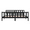 3101177 vidaXL Bed Frame without Mattress Black Solid Wood 200x200 cm (810106+814168)