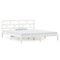 vidaXL Bed Frame without Mattress White Double Solid Wood