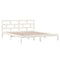 vidaXL Bed Frame without Mattress White Double Solid Wood