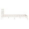 vidaXL Bed Frame without Mattress White Double Solid Wood