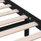 3101202 vidaXL Bed Frame without Mattress Black Solid Wood 140x190 cm (810001+814198)