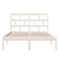 3101214 vidaXL Bed Frame without Mattress White Solid Wood 120x200 cm (810013+814185)