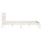 3101214 vidaXL Bed Frame without Mattress White Solid Wood 120x200 cm (810013+814185)