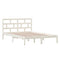 3101219 vidaXL Bed Frame without Mattress White Solid Wood 140x200 cm (810018+814195)