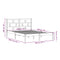 3101219 vidaXL Bed Frame without Mattress White Solid Wood 140x200 cm (810018+814195)