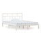 vidaXL Bed Frame without Mattress White King Size Solid Wood
