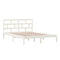vidaXL Bed Frame without Mattress White King Size Solid Wood