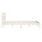 vidaXL Bed Frame without Mattress White King Size Solid Wood