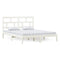 3101229 vidaXL Bed Frame without Mattress White Solid Wood 160x200 cm (810028+814205)