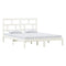 3101229 vidaXL Bed Frame without Mattress White Solid Wood 160x200 cm (810028+814205)