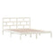 3101229 vidaXL Bed Frame without Mattress White Solid Wood 160x200 cm (810028+814205)