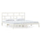 3101239 vidaXL Bed Frame without Mattress White Solid Wood Pine 200x200 cm (810038+814215)