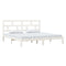 3101239 vidaXL Bed Frame without Mattress White Solid Wood Pine 200x200 cm (810038+814215)