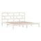 3101239 vidaXL Bed Frame without Mattress White Solid Wood Pine 200x200 cm (810038+814215)