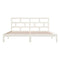 3101239 vidaXL Bed Frame without Mattress White Solid Wood Pine 200x200 cm (810038+814215)