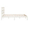 3101239 vidaXL Bed Frame without Mattress White Solid Wood Pine 200x200 cm (810038+814215)