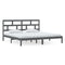 3101240 vidaXL Bed Frame without Mattress Grey Solid Wood Pine 200x200 cm (810039+814216)