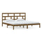 3101241 vidaXL Bed Frame without Mattress Honey Brown Solid Wood Pine 200x200 cm (810040+814217)