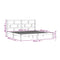 3101242 vidaXL Bed Frame without Mattress Black Solid Wood Pine 200x200 cm (810041+814218)