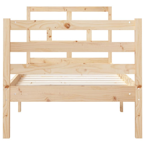 vidaXL Bed Frame without Mattress 75x190 cm Small Single Small Single Solid Wood