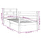 vidaXL Bed Frame without Mattress 75x190 cm Small Single Small Single Solid Wood