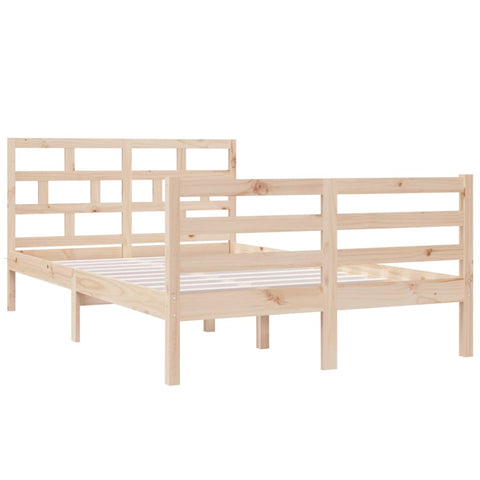 vidaXL Bed Frame without Mattress Small Double Solid Wood