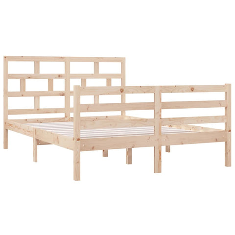vidaXL Bed Frame without Mattress Double Solid Wood