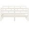 3101264 vidaXL Bed Frame without Mattress White Solid Wood 140x190 cm (810411+814195)