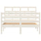 3101279 vidaXL Bed Frame without Mattress White Solid Wood 120x200 cm (810426+814185)