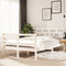 3101279 vidaXL Bed Frame without Mattress White Solid Wood 120x200 cm (810426+814185)