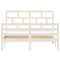 3101284 vidaXL Bed Frame without Mattress White Solid Wood 140x200 cm (810431+814195)