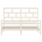 vidaXL Bed Frame without Mattress White Solid Wood Super King Size