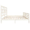 vidaXL Bed Frame without Mattress White Solid Wood Super King Size